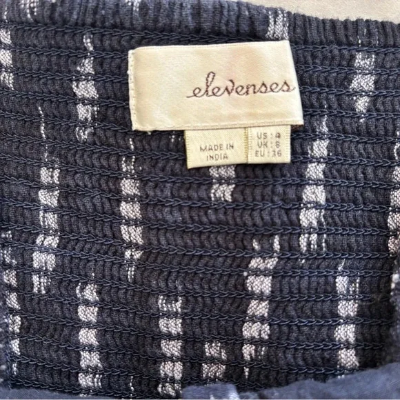 Elevenses Anthropologie Ikat Zip Front Jumpsuit Size 4 - Picture 10 of 12